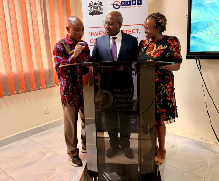 Photo: Victoria Kaigai (Right), Chairperson, and Members, Richard Muteti (Left) and Prof. Elijah Omwenga (Right), of the Technical Committee of the Institute’s Board, during the Retreat in Naivasha. 